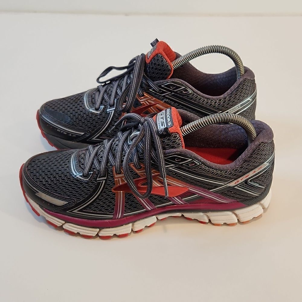 Brooks Adrenaline GTS 17 Running Shoes Anthracite/Fest Fuchsia Women's Sz 9 1/2 - Picture 3 of 16
